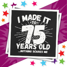 Servilleta De Papel Meme sarcástico de 75 años de antigüedad, 75 años