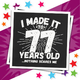 Servilleta De Papel Meme sarcástico de 77 años de antigüedad, 77 años