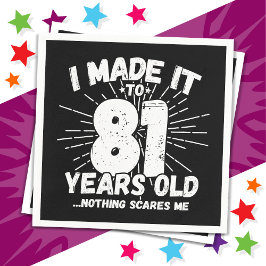 Servilleta De Papel Meme sarcástico de 81 años Gracioso cumpleaños 81