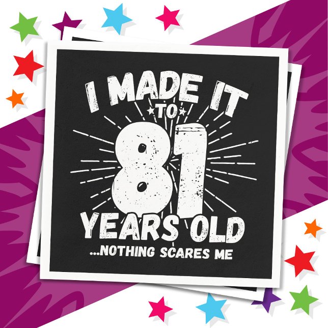 Servilleta De Papel Meme sarcástico de 81 años Gracioso cumpleaños 81 (Subido por el creador)