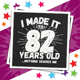Servilleta De Papel Meme sarcástico de 82 años Gracioso cumpleaños 82