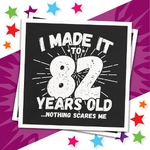 Servilleta De Papel Meme sarcástico de 82 años Gracioso cumpleaños 82