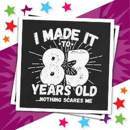 Servilleta De Papel Meme sarcástico de 83 años Gracioso cumpleaños 83