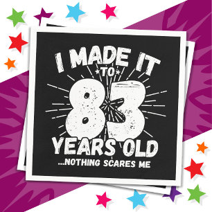 Servilleta De Papel Meme sarcástico de 83 años Gracioso cumpleaños 83