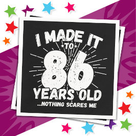 Servilleta De Papel Meme sarcástico de 86 años Gracioso cumpleaños 86