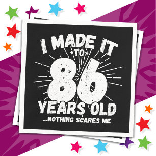 Servilleta De Papel Meme sarcástico de 86 años Gracioso cumpleaños 86