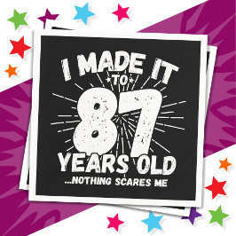 Servilleta De Papel Meme sarcástico de 87 años Gracioso cumpleaños 87