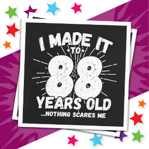 Servilleta De Papel Meme sarcástico de 88 años Gracioso cumpleaños 88