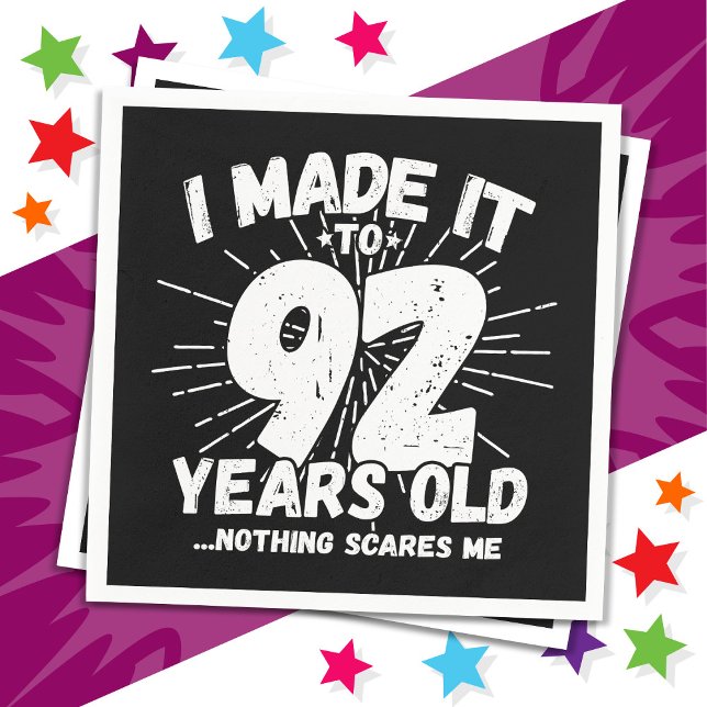 Servilleta De Papel Meme sarcástico de 92 años Gracioso cumpleaños 92 (Subido por el creador)