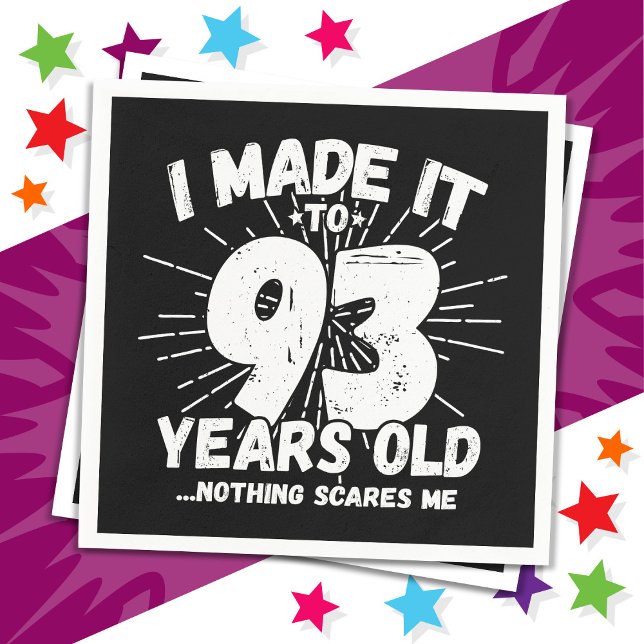 Servilleta De Papel Meme sarcástico de 93 años 93 cumpleaños (Subido por el creador)