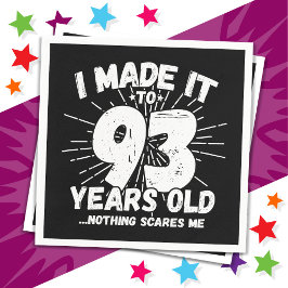 Servilleta De Papel Meme sarcástico de 93 años 93 cumpleaños