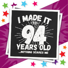Servilleta De Papel Meme sarcástico de 94 años Gracioso cumpleaños 94