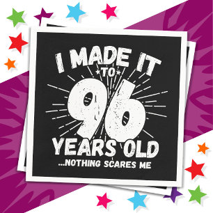 Servilleta De Papel Meme sarcástico de 96 años Gracioso cumpleaños 96