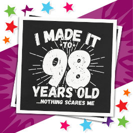 Servilleta De Papel Meme sarcástico de 98 años Gracioso cumpleaños 98