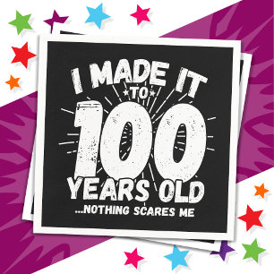 Servilleta De Papel Meme sarcástico de hace 100 años gracioso cumpleañ