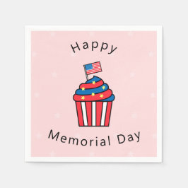 Servilleta De Papel Memorial Day Cupcake papel americano