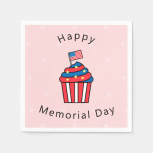 Servilleta De Papel Memorial Day Cupcake papel americano