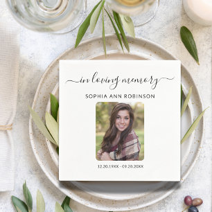 Servilleta De Papel Memorial funerario de la foto de la memoria amoros