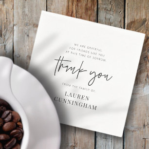 Servilleta De Papel Memorial Moderna Moda Minimalista Simple Gracias