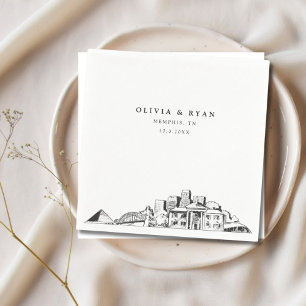 Servilleta De Papel Memphis Tennessee Boda Papel Cocktail Napkin