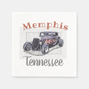 Servilleta De Papel "Memphis Tennessee" Vintage Hotrod