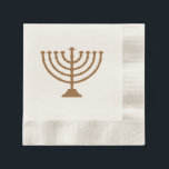 Servilleta De Papel Menorah ~ Hanukkah Celebration<br><div class="desc">La tradicional Menorah para su celebración Hanukkah en una servilleta de papel que viene en dos tamaños y dos estilos</div>