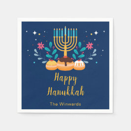 Servilleta De Papel Menorah Hanukkah Party 