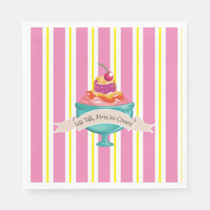 Servilleta de papel Menos charla, más helado