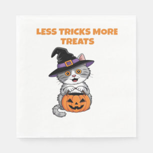 Servilleta De Papel Menos trucos Más Tratamientos Regalos De Halloween