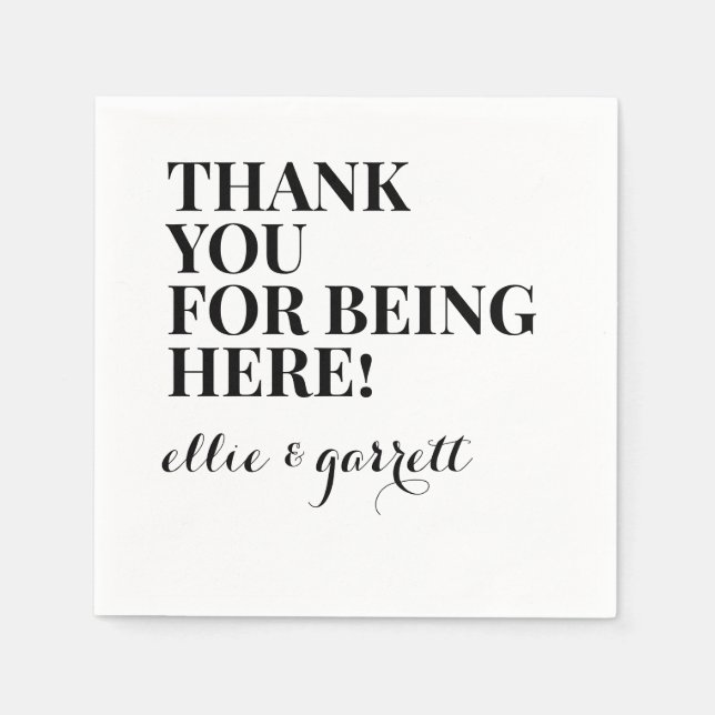 Servilleta De Papel Mensaje de la pareja | Partido de compromiso Boda (Anverso)