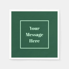 Servilleta De Papel Mensaje de personalizado Fiesta verde oscuro y ver