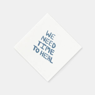 Servilleta De Papel Mensaje de sanación semi-oscuro en letra a mano