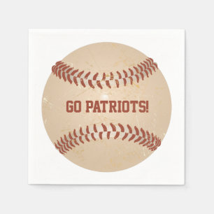 Servilleta De Papel Mensaje personalizado béisbol angustiado