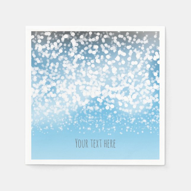 Servilleta De Papel Menú romántico de invierno Sparkling Lights (Anverso)