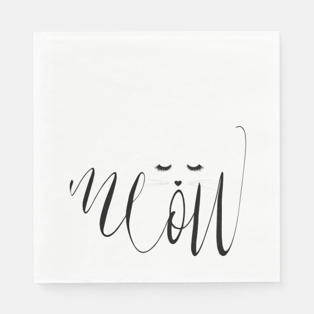 Servilleta De Papel Meow Cat (Anverso)
