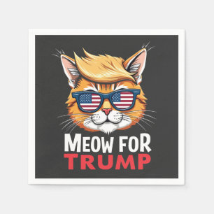 Servilleta De Papel Meow For Trump Cat Elección Gatita