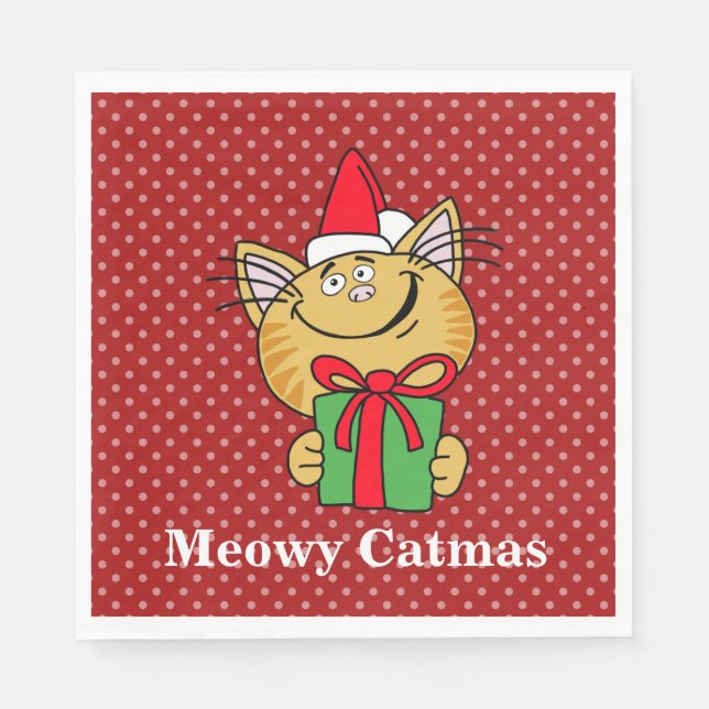 Servilleta De Papel Meowy Catmas Navidades (Anverso)