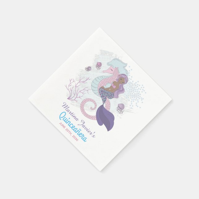 Servilleta De Papel Mercadería de hadas Quinceañera 15º cumpleaños (Borde)