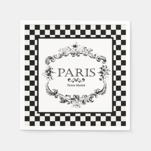 Servilleta De Papel mercado de flores de París servilletas