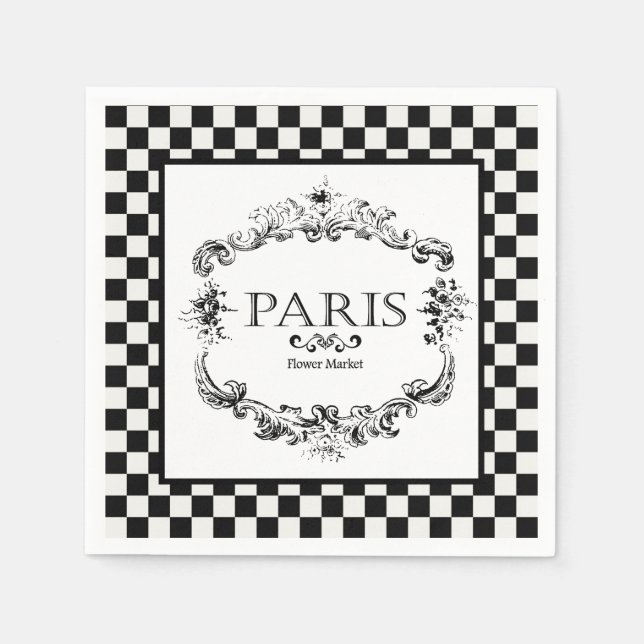 Servilleta De Papel mercado de flores de París servilletas (Anverso)
