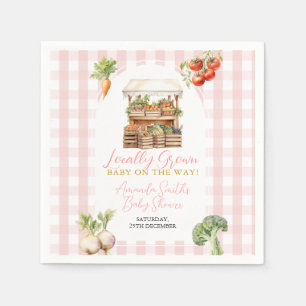 Servilleta De Papel Mercado fresco local Baby Shower Gingham