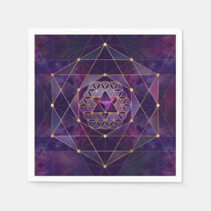 Servilleta De Papel Merkabah en la flor de la vida - Geometría sagrada