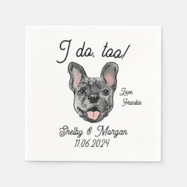 Servilleta De Papel Merle French Bulldog Boda Cocktail Napkin