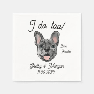 Servilleta De Papel Merle French Bulldog Boda Cocktail Napkin