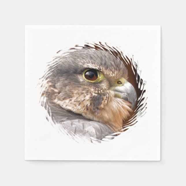 SERVILLETA DE PAPEL MERLIN FALCON BIRD DE PRESA (Anverso)