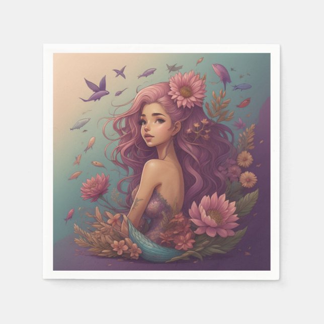 Servilleta De Papel Mermaid (Anverso)