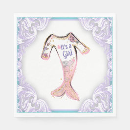 Servilleta De Papel Mermaid Baby Shower Napkins
