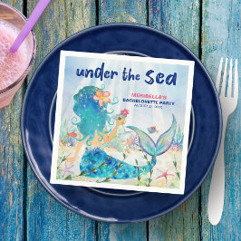 Servilleta De Papel Mermaid Coctail Tropical Beach Bachelorette