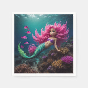 Servilleta De Papel Mermaid Pink
