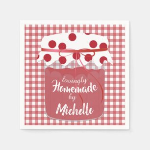 Servilleta De Papel Mermelada casera personalizada y cuadros